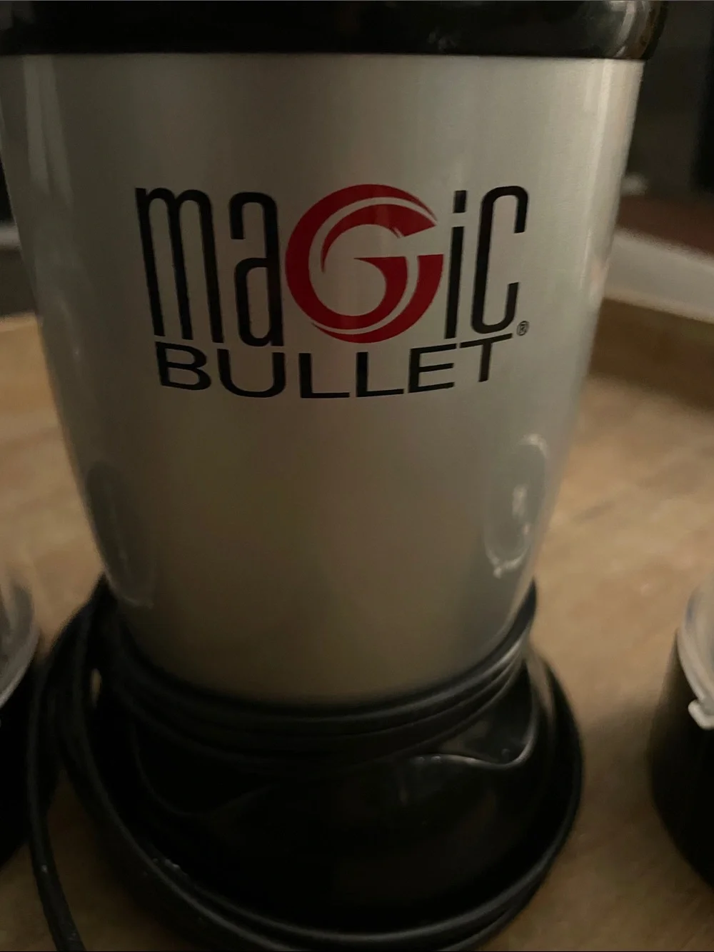 Magic Bullet Silver & Black Personal Blender Base with Two Cups works
